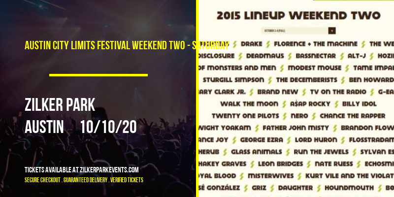 Austin City Limits Festival Weekend Two - Saturday at Zilker Park