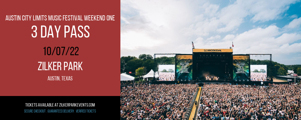 Austin City Limits Music Festival Weekend One - 3 Day Pass at Zilker Park